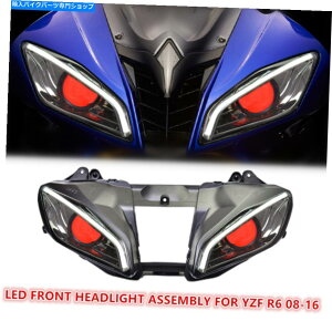 Headlight ���}�nYZF R6 2008-2016 FRONT DRL DEMON EYE RED��1X LED�w�b�h���C�g�A�Z���u�� 1X LED Headlight Assembly for Yamaha YZF R6 2008-2016 Front DRL Demon Eye Red�y���s�A���i�z