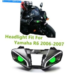 Headlight ���}�nR6 YZF R6 2006-07�O���[���f�[�����A�C�w�b�h�����v��1X LED�w�b�h���C�g�A�Z���u�� 1X LED Headlight Assembly for Yamaha r6 YZF R6 2006-07 Green Demon Eye Headlamp�y���s�A���i�z