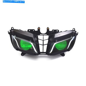 Headlight �z���_CBR600RR 2013-2021�o�C�N�����v�O���[����1X LED�w�b�h���C�g�A�Z���u�� 1X LED Headlight Assembly for Honda CBR600RR 2013-2021 Motorbike Lamp Green�y���s�A���i�z