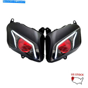 Headlight �z���_CBR600RR 2007-2012�o�C�N�t�����g�w�b�h�����vDRL���b�h��1X LED�w�b�h���C�g 1X LED Headlight for Honda CBR600RR 2007-2012 Motorbike Front Headlamp DRL Red�y���s�A���i�z