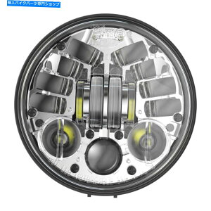 Headlight JWXs[J[5.75 "}EgA_veBu2 LEDNwbhCgi0555121j JW Speaker 5.75" Pedestal Mount Adaptive 2 LED Chrome Headlight (0555121)