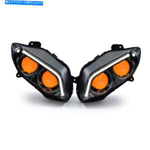 Headlight ���}�nYZF R1 04-06�t�����g�����v�A�Z���u���f�[�����A�C�I�����W��1x LED�w�b�h���C�g 1X LED Headlight for Yamaha YZF R1 04-06 Front Lamps Assembly Demon Eyes Orange�y���s�A���i�z
