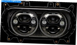 Headlight �J�X�^���_�C�i�~�N�X�g���u�[��LED�I�[�g�o�C�w�b�h���C�g2015-21�n�[���[���[�h�O���C�h�t���g�D�� Custom Dynamics TruBEAM LED Motorcycle Headlight 2015-21 Harley Road Glide FLTRU�y���s�A���i�z
