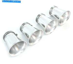 Air Filter 4̃Vo[xX^bÑZbg-35mm -Honda CB350F CB400F 4 -Cafe Racer Set of 4 Silver Velocity Stacks - 35mm - Honda CB350F CB400F Four - Cafe Racer