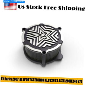 Air Filter tBbgn[[2007-21X|[cX^[ACAXL883N C L R XL1200N X48 V72GAN[i[H-D Fit Harley 2007-21 SPORTSTER IRON XL883N C L R XL1200N X48 V72 Air Cleaners H-D