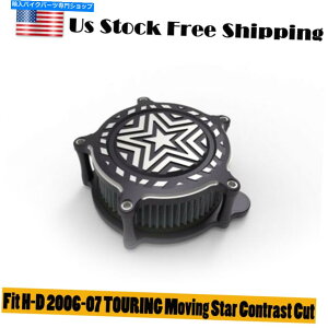 Air Filter GAN[i[tBbgH-D 2006-07c[OړX^[RgXgJbg Air Cleaners Fit H-D 2006-07 TOURING Moving Star Contrast Cut