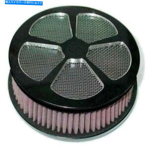 Air Filter �u���b�N5�X�y�[�h�n�C�t���[5 7/8 �ۂ��G�A�N���[�i�[�n�[���[�X�|�[�c�X�^�[�r�b�O�c�C���_�C�iFL Black 5 Spade Hi-Flow 5 7/8 Round Air Cleaner Harley Sportster Big Twin Dyna FL�y���s�A���i�z