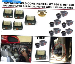 Air Filter Royal Enfield GT 650INT 650 5PCGAtB^[5PCICtB^[1PCe Royal Enfield GT 650 & INT 650 5PC Air Filter &5PC Oil Filter With 1PC Each Free