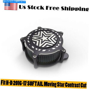 Air Filter GAN[i[tBbgH-d 2016-17\tgACړX^[RgXgJbg Air Cleaners Fit H-D 2016-17 SOFTAIL Moving Star Contrast Cut