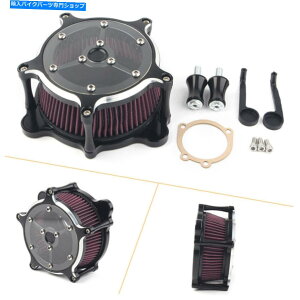 Air Filter ubNGAN[i[zCtB^[tBbgn[[c[O[hLO\tgAC_Cit@bg{u Black Air Cleaner Intake Filter Fit Harley Touring Road King Softail Dyna FatBob