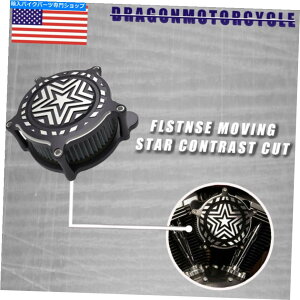 Air Filter GAN[i[tBbgH-D 2014-15 flstnseړX^[RgXgJbg Air Cleaners Fit H-D 2014-15 FLSTNSE Moving Star Contrast Cut