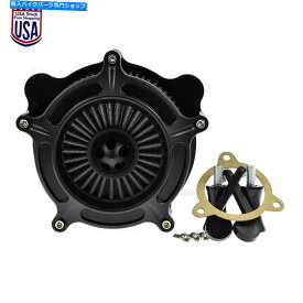 Air Filter ブラックタービンエアクリーナーグレーインテークフィルターハーレーツーリング2008-13ダイナに適しています Black Turbine Air Cleaner Grey Intake Filter Fit For Harley Touring 2008-13 Dyna