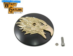 Air Filter CAbgKgOEhC[OGAN[i[Jo[CT[gn[[_rbh\ɃtBbg Wyatt Gatling Round Eagle Air Cleaner Cover Insert fits Harley-Davidson