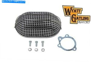 Air Filter CAbgKgON^[{GAN[i[́An[[_rbh\ɓK܂ Wyatt Gatling Chrome Turbo Air Cleaner fits Harley-Davidson