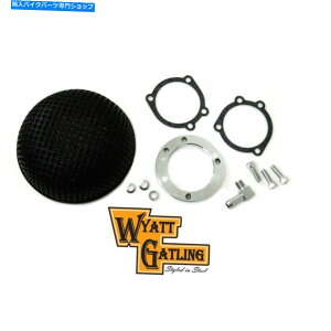Air Filter v�c�C���u���b�N���E���h���b�V���G�A�N���[�i�[�n�[���[CV�Y�������X�|�[�c�X�^�[�_�C�i�\�t�g�A�C�� V-Twin Black Round Mesh Air Cleaner Harley CV Carbs Sportster Dyna Softail�y���s�A���i�z