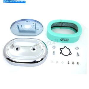 Air Filter CAbgKgONȉ~`̃GAN[i[AZu-34-0924 Wyatt Gatling Chrome Oval Air Cleaner Assembly - 34-0924