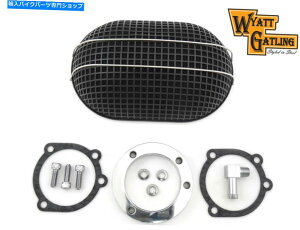 Air Filter CAbgKgOubNI[obVGAN[i[́An[[_rbh\ɓK܂ Wyatt Gatling Black Oval Mesh Air Cleaner fits Harley-Davidson