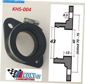 Carburetor �~�N�j�Y���������o�[�}�E���g�t�����W�A43mm�Y�������X�s�S�b�g70-75mm�{���g�Z���^�[ Mikuni Carb Rubber Mounting Flange,43mm carb spigot 70-75mm bolt centres�y���s�A���i�z