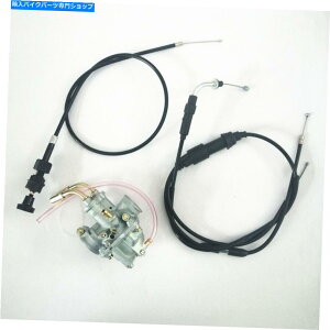 Carburetor }nPW50 Y-ZINGER̃Xbgu[L`[NP[utI[goCLu^[ Motorcycle Carburetor with Throttle Brake Choke Cable for Yamaha PW50 Y-Zinger
