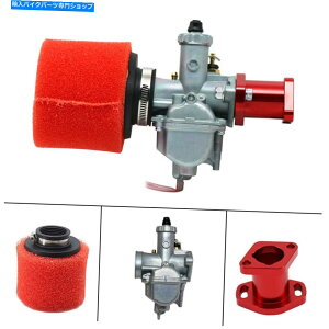 Carburetor ~NjVM22Lu^[ +}jz[hA_v^[ +GAtB^[YLbgZbg Mikuni VM22 Carburetor + Manifold Adapter + Air Filter Carb Kit Set