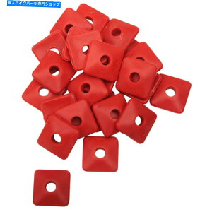 Carburetor �t�@�[�X�g�g���b�N�o�b�J�[�v���[�g - �� - �����`-96/�p�b�N205SR -96 FAST-TRAC Backer Plates - Red - Square - 96/Pack 205SR-96�y���s�A���i�z