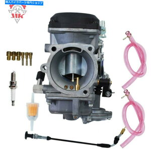 Carburetor �n�[���[�f�r�b�h�\��40mm CV 40 XL883�Y�������t���Y�������p�̒Y�f�E�P�[�u��/�X�p�[�N�v���O Carburetor for Harley Davidson 40mm CV 40 XL883 Carb with Choke Cable/Spark Plug�y���s�A���i�z