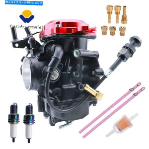 Carburetor n[[_rbh\X|[cX^[883 1200 XL883 XLH1200CV40mmԂLu^[ CV40MM Red Carburetor For Harley-Davidson Sportster 883 1200 XL883 XLH1200