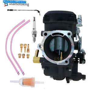 Carburetor �n�[���[�f�r�b�h�\��40mm CV�p�t�H�[�}���X�̃`���[�N�P�[�u���t���L���u���^�[�Y���������� Carburetor Carb With Choke Cable For Harley Davidson 40MM CV Performance Tuned�y���s�A���i�z
