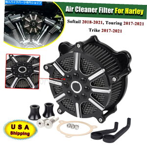 Air Filter CNCGAN[i[n[[\tgAC[hgCXg[gOChpubNCe[NtB^[Lbg CNC Air Cleaner Black Intake Filter Kit for Harley Softail Road Tri Street Glide