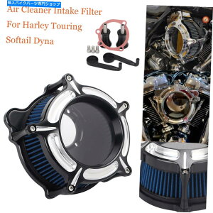 Air Filter �n�[���[�\�t�g�A�C���X�v�����K�[���[�h�L���OFLHR�p�G�A�N���[�i�[�u���[�z�C�t�B���^�[�V�X�e�� Air Cleaner Blue Intake Filter System For Harley Softail Springer Road King FLHR�y���s�A���i�z