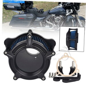 Air Filter n[[\tgAC[hLOOChtNXtNɃtBbgGAN[i[u[Ce[NtB^[ Air Cleaner Blue Intake Filter Fit For Harley Softail Road King Glide FLHX FLHTK