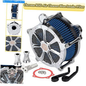 Air Filter Harley Heritage Softail SpringerpChrome RSDGAN[i[u[Ce[NtB^[ Chrome RSD Air Cleaner Blue Intake Filter For Harley Heritage Softail Springer