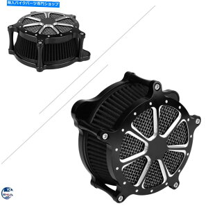 Air Filter n[[cA[gbNFLHTC FLHT 08-16 US̃ubNJbgGAN[i[zCtB^[tB^[tB^[ Black Cut Air Cleaner Intake Filter For Harley Touring Trike FLHTC FLHT 08-16 US