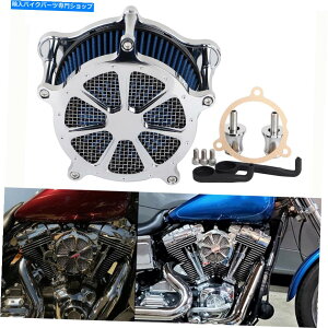 Air Filter �n�[���[���[�h�G���N�g���O���C�h�L���O�\�t�g�A�C���p�̕č��G�A�N���[�i�[�C���e�[�N�u���[�t�B���^�[�L�b�g US Air Cleaner Intake Blue Filter Kit For Harley Road Electra Glide King Softail�y��