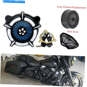 Air Filter GAtB^[N[i[O[GgC\bNn[[c[OgbN2008-16ɃtBbg Air Filter Cleaner Gray Element Rain Sock Fit For Harley Touring Trike 2008-16