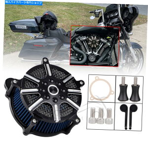 Air Filter ubNGAN[i[u[Ce[NtB^[VXeLbgn[[c[O[hOCh Black Air Cleaner Blue Intake Filter System Kit For Harley Touring Road Glide