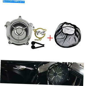 Air Filter CNCJbgGAN[i[zCtB^[ +C\bNn[[c[O2008-2016 CNC Cut Air Cleaner Intake Filter + Rain Sock Fit For Harley Touring 2008-2016