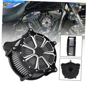 Air Filter n[[cA[[ĥ߂̍GAN[i[O[Ce[NtB^[OChgbN\tgAC Black Air Cleaner Grey intake filter For Harley Touring Road Glide Trike Softail