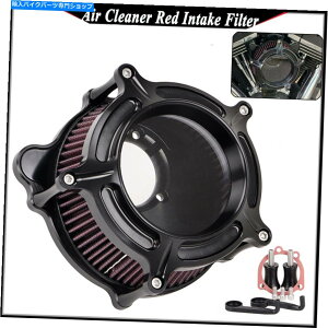 Air Filter n[[iCggC[hOChFLTRpGAN[i[ԋzCtB^[VXeLbg Air Cleaner Red Intake Filter System Kit For Harley Night Train Road Glide FLTR