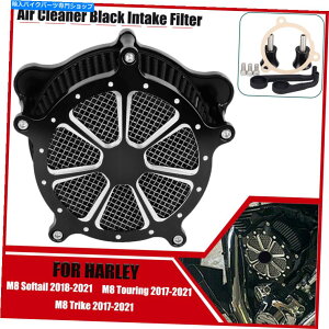 Air Filter n[[GAN[i[ubNCe[NtB^[VXeLbg[hOChLO\tgAE For Harley Air Cleaner Black Intake Filter System Kit Road Glide King Softail US