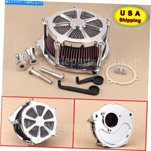 Air Filter n[[Eg~ebh[hLOFLHRp̃NGAN[i[ԋzCtB^[ Chrome Air Cleaner Red Intake Filter For Harley Ultra Limited Road King FLHR