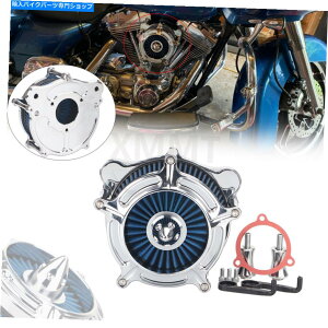 Air Filter n[[GNg[hOCh_Ci\tgACpNGAN[i[Ce[Nu[tB^[ Chrome Air Cleaner Intake Blue Filter For Harley Electra Road Glide Dyna Softail