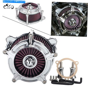 Air Filter n[[Xg[gOCh[hLOFLTR FLHTp̃NGAN[i[ԋzCtB^[ Chrome Air Cleaner Red Intake Filter For Harley Street Glide Road King FLTR FLHT