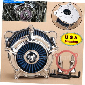 Air Filter Nu[GAN[i[Ce[NtB^[n[[gXg[g[hOChFlhxɓKĂ܂ Chrome Blue Air Cleaner Intake Filter Fit For Harley Tri Street Road Glide FLHX