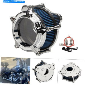 Air Filter NNAGAN[i[n[[\tgACXg[gOChFlhxp̐zCtB^[ Chrome Clear Air Cleaner Blue Intake Filter For Harley Softail Street Glide FLHX