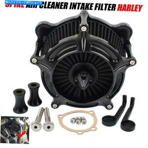 Air Filter n[[c[O[hOCh93-17\tgĈ߂CNCubNGAN[i[zCtB^[tB^[ CNC Black Air Cleaner Intake Filter For Harley Touring Road Glide 93-17 Softail