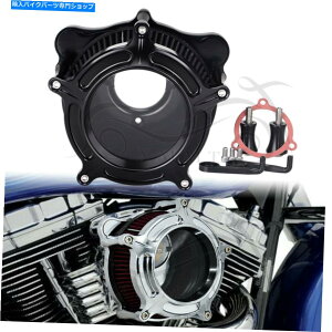 Air Filter n[[[hGNgXg[gOChp̃NAubNGAN[i[Ce[NtB^[Lbg Clear Black Air Cleaner Intake Filter Kit For Harley Road Electra Street Glide