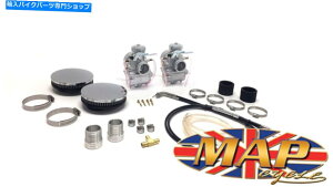 Carburetor Triumph T120 69-72 VM32 32mm 2�P�[�u��Mikuni�L���u���^�[�L�b�g�X���b�h�C��MAP0350 Triumph T120 69-72 VM32 32mm 2 Cables Mikuni Carburetor Kit Thread-In MAP0350�y���s�A���i�z
