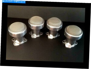 Carburetor �I�[�g�o�Cfcr���x�X�^�b�N�ƃt�B���^�[�X�p���A���~�j�E���Z�b�g�̓A�����J�ō��ꂽ4 Motorcycle FCR Velocity Stack & Filters Spun Aluminum Set of 4 Made in the USA