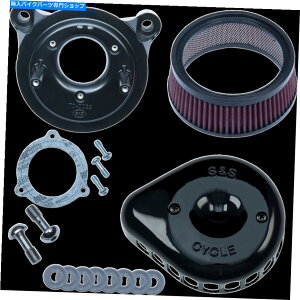 Air Filter SS 170-0438~jXeXGAN[i[LbgOXubNn[[ S&S 170-0438 Mini Stealth Air Cleaner Kit Gloss Black for Harley